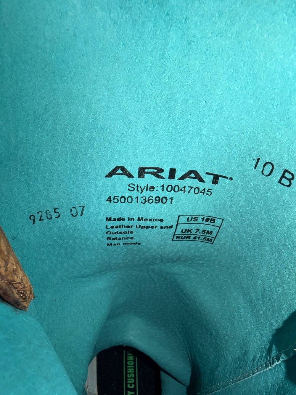Ariat Teal Leather Boot - Picture 3 of 4